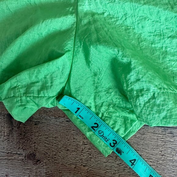 Vintage 90's Athletech neon Green Nylon Shorts With Elastic Waist women's large - Picture 4 of 9